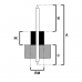 Stiftleiste, 1-reihig, 40-polig, gerade, symmetrisch, RM 2,54 mm, A 15 mm, B 6,25 mm, C 6,25 mm