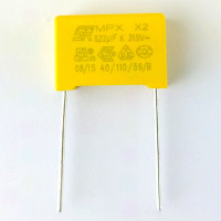220 nF MKP X2 Kondensator, THT, ±10%, 310 VAC, -40..110 °C, 18 x 12 x 6 mm, RM 15 mm