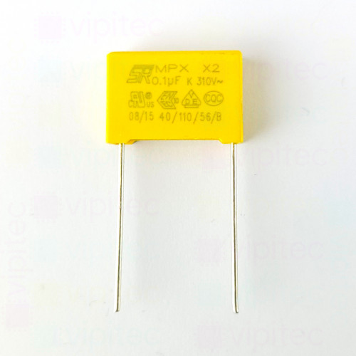 100 nF MKP X2 Kondensator, THT, ±10%, 310 VAC, -40..110 °C, 18 x 12 x 6 mm, RM 15 mm