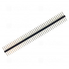 Zentrierte Stiftleiste, 1-reihig, 40-polig, gerade, symmetrisch, verzinkt, RM 2,54 mm, A 15 mm, B 6,25 mm, C 6,25 mm