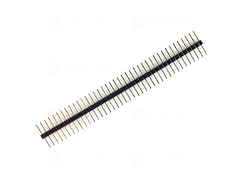Stiftleiste, 1-reihig, 40-polig, gerade, symmetrisch, verzinkt, RM 2,54 mm, A 15 mm, B 6,25 mm, C 6,25 mm