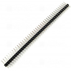 Stiftleiste, 1-reihig, 40-polig, gerade, verzinkt, RM 2,54 mm, A 11,2 mm, B 5,5 mm, C 2,5 mm