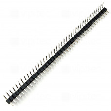 Stiftleiste, 1-reihig, 40-polig, gewinkelt, verzinkt, RM 2,54 mm, B 6 mm, C 2,5 mm, L 7,2 mm