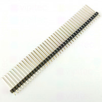 Stiftleiste, 1-reihig, 40-polig, gerade, vergoldet, RM 2,54 mm, A 18 mm, B 12,5 mm, C 3 mm