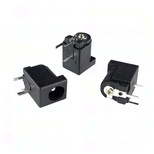 DC-005C-2.5A Buchse für DC-Stromversorgung, THT, für 5,5 / 2,5 mm Hohlstecker, 24 V, 3 A, 90°, -20..70 °C
