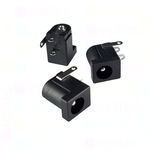 DC-005D-2.5A Buchse für DC-Stromversorgung, THT, für 5,5 / 2,5 mm Hohlstecker, 24 V, 3 A, 90°, -25..80 °C
