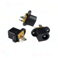 DC-017-2.5A Buchse für DC-Stromversorgung, THT, für 5,5 / 2,5mm Hohlstecker, 30 V, 500 mA, 0°, -20..70 °C