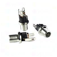 DC-025BM-2.5A Buchse für DC-Stromversorgung, THT, für 5,5 / 2,5mm Hohlstecker, 30 V, 500 mA, 0°, -20..70 °C, M8