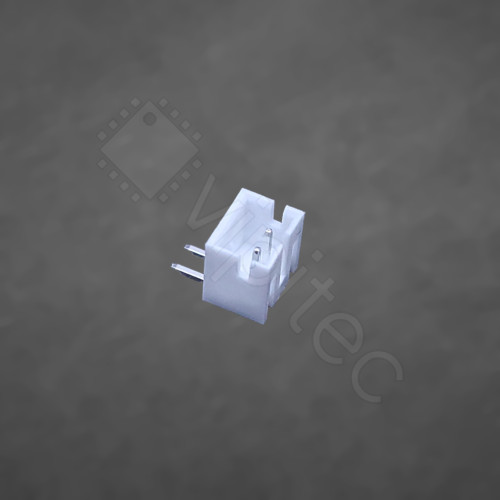 PH-2.0 1x2 Stiftleiste, männlich, 1-reihig, 2-polig, gewinkelt, THT, RM 2,0 mm, weiß