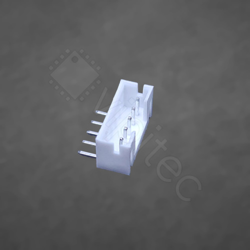 PH-2.0 1x5 Stiftleiste, männlich, 1-reihig, 5-polig, gewinkelt, THT, RM 2,0 mm, weiß PH-2.0 1x5 Stiftleiste, männlich, 1-reihig, 5-polig, gewinkelt, THT, RM 2,0 mm, weiß