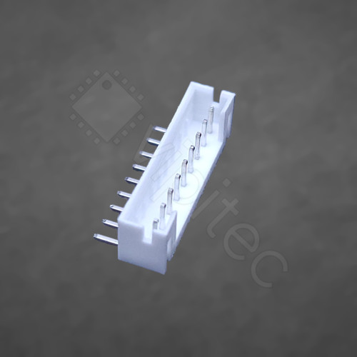 PH-2.0 1x9 Stiftleiste, männlich, 1-reihig, 9-polig, gewinkelt, THT, RM 2,0 mm, weiß