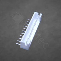 PH-2.0 1x11 Stiftleiste, männlich, 1-reihig, 11-polig, gewinkelt, THT, RM 2,0 mm, weiß