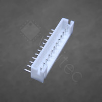 PH-2.0 1x12 Stiftleiste, männlich, 1-reihig, 12-polig, gewinkelt, THT, RM 2,0 mm, weiß