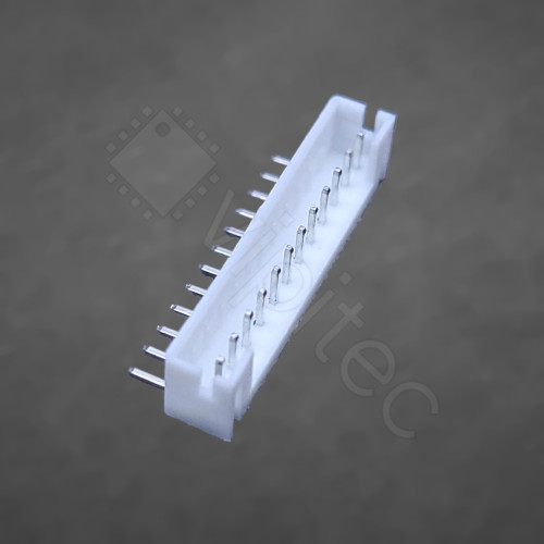 PH-2.0 1x12 Stiftleiste, männlich, 1-reihig, 12-polig, gewinkelt, THT, RM 2,0 mm, weiß PH-2.0 1x12 Stiftleiste, männlich, 1-reihig, 12-polig, gewinkelt, THT, RM 2,0 mm, weiß