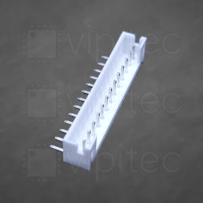 PH-2.0 1x13 Stiftleiste, männlich, 1-reihig, 13-polig, gewinkelt, THT, RM 2,0 mm, weiß