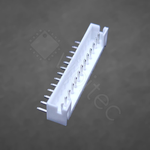 PH-2.0 1x13 Stiftleiste, männlich, 1-reihig, 13-polig, gewinkelt, THT, RM 2,0 mm, weiß
