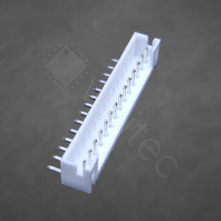 PH-2.0 1x14 Stiftleiste, männlich, 1-reihig, 14-polig, gewinkelt, THT, RM 2,0 mm, weiß