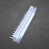 PH-2.0 1x15 Stiftleiste, männlich, 1-reihig, 15-polig, gewinkelt, THT, RM 2,0 mm, weiß