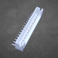 PH-2.0 1x15 Stiftleiste, männlich, 1-reihig, 15-polig, gewinkelt, THT, RM 2,0 mm, weiß