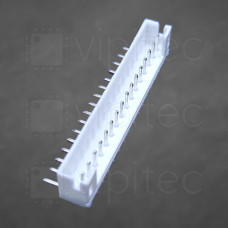 PH-2.0 1x16 Stiftleiste, männlich, 1-reihig, 16-polig, gewinkelt, THT, RM 2,0 mm, weiß