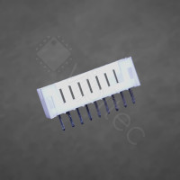 PH-2.0 1x9 Stiftleiste, männlich, 1-reihig, 9-polig, gerade, THT, RM 2,0 mm, weiß