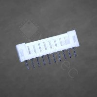 PH-2.0 1x10 Stiftleiste, männlich, 1-reihig, 10-polig, gerade, THT, RM 2,0 mm, weiß