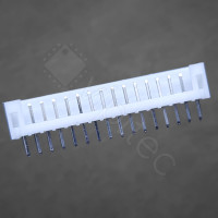 PH-2.0 1x16 Stiftleiste, männlich, 1-reihig, 16-polig, gerade, THT, RM 2,0 mm, weiß