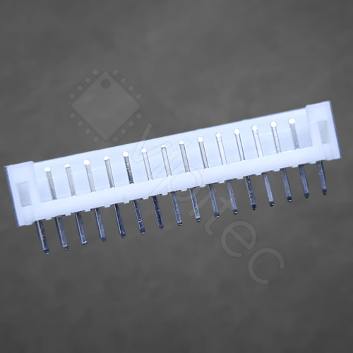 PH-2.0 1x16 Stiftleiste, männlich, 1-reihig, 16-polig, gerade, THT, RM 2,0 mm, weiß PH-2.0 1x16 Stiftleiste, männlich, 1-reihig, 16-polig, gerade, THT, RM 2,0 mm, weiß