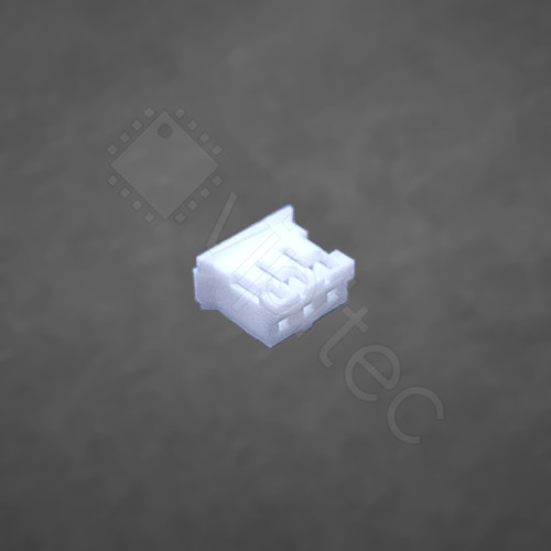 PH-2.0 Steckergehäuse für Crimpkontakt, 1x3, 3-polig, RM 2 mm, weiß