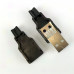USB-A Kabelstecker, männlich, mit Gehäuse, Bausatz, 30 V, 1,5 A, -20..60 °C, USB-A-KS