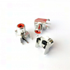 Cinch-Buchse, Rot, RCA/Phono, THT