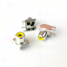 Cinch-Buchse, Gelb, RCA/Phono, THT
