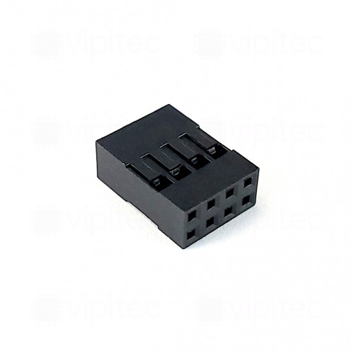 Steckergehäuse für Crimpkontakt, 2x4, RM 2,54 mm, Dupont Gehäuse
