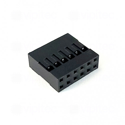 Steckergehäuse für Crimpkontakt, 2x6, RM 2,54 mm, Dupont Gehäuse