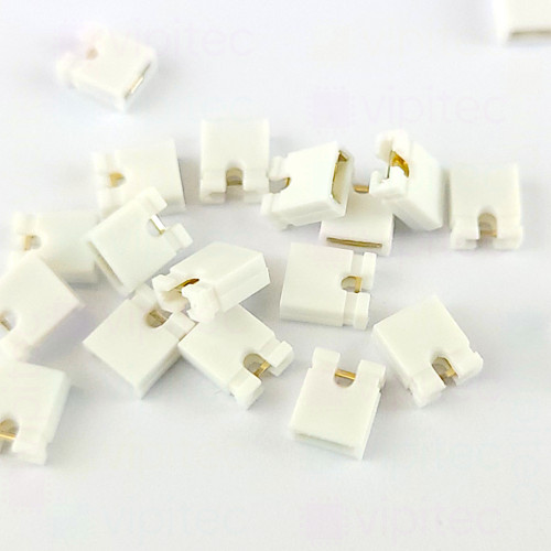 Kurzschlussverbinder, weiß, RM 2,54mm, PC Jumper