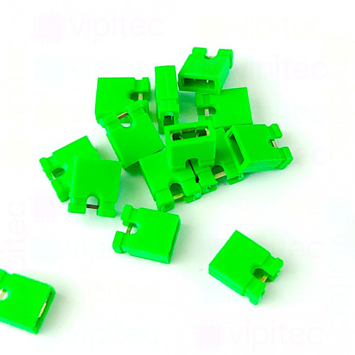 Kurzschlussverbinder, grün, RM 2,54mm, PC Jumper