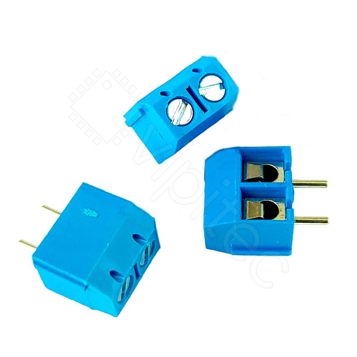Printklemme / Schraubklemme, 2-polig, THT, 5 mm, 250 V, 10 A, blau