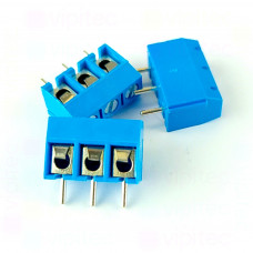 Printklemme / Schraubklemme, 3-polig, THT, 5 mm, 250 V, 10 A, blau
