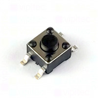 Mikrotaster, SPST-NO, 2 Positionen, SMD, 4,5 x 4,5 x 3,8 mm, 12 V, 50 mA, -20..70 °C, TACT Schalter