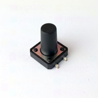 Mikrotaster, SPST-NO, 2 Positionen, SMD, 12 x 12 x 15 mm, 12 V, 50 mA, -25..70 °C, TACT Schalter