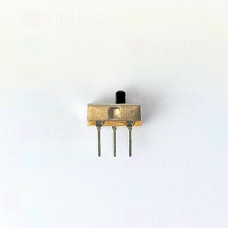 Schiebeschalter, SPDT, 2 Positionen, THT, 8,5 x 3,7 x 3,5 mm, 2 mm Hebel, 30 V, 50 mA, -25..85 °C