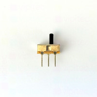 Schiebeschalter, SPDT, 2 Positionen, THT, 8,5 x 3,7 x 3,5 mm, 4 mm Hebel, 30 V, 50 mA, -25..85 °C