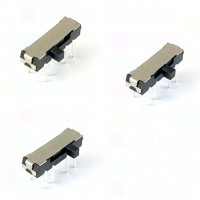 Schiebeschalter, horizontal, SP3T, 3 Positionen, THT, 13 x 5,6 x 3,5 mm, 2,1 mm Hebel, 12 V, 100 mA, -10..60 °C