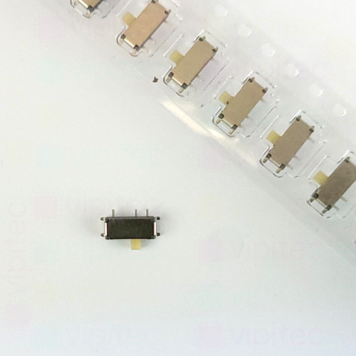 Schiebeschalter, horizontal, SPDT, 2 Positionen, SMD, 6,8 x 2,8 x 2 mm, 1,5 mm Hebel, 12 V, 50 mA, -20..70 °C