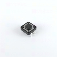 Mikrotaster, SPST-NO, 2 Positionen, THT, 12 x 12 x 4,5 mm, 12 V, 50 mA, -20..70 °C, TACT Schalter
