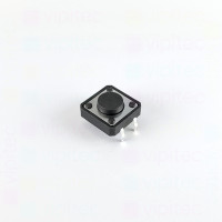 Mikrotaster, SPST-NO, 2 Positionen, THT, 12 x 12 x 5 mm, 12 V, 50 mA, -20..70 °C, TACT Schalter