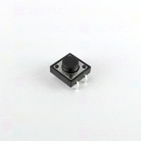 Mikrotaster, SPST-NO, 2 Positionen, THT, 12 x 12 x 6 mm, 12 V, 50 mA, -20..70 °C, TACT Schalter
