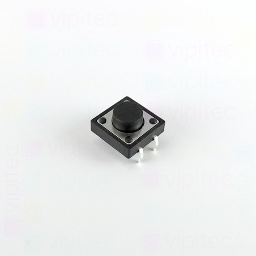 Mikrotaster, SPST-NO, 2 Positionen, THT, 12 x 12 x 6 mm, 12 V, 50 mA, -20..70 °C, TACT Schalter