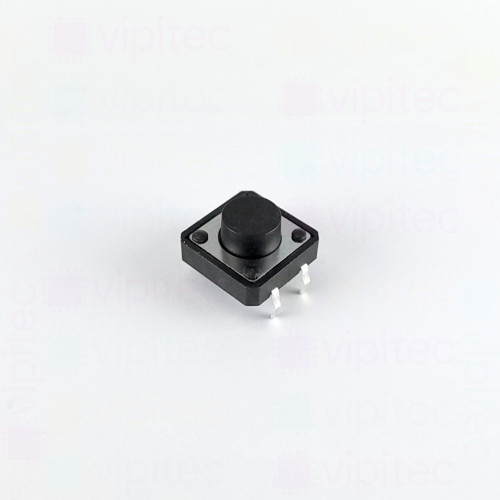 Mikrotaster, SPST-NO, 2 Positionen, THT, 12 x 12 x 6,5 mm, 12 V, 50 mA, -20..70 °C, TACT Schalter