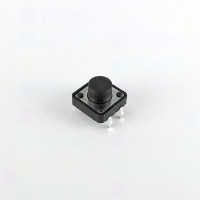 Mikrotaster, SPST-NO, 2 Positionen, THT, 12 x 12 x 7,5 mm, 12 V, 50 mA, -20..70 °C, TACT Schalter